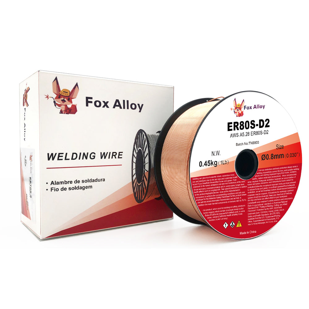 Fox Alloy ER80S-D2 0.030" Low Alloy Mig Wires - 1Lb Spool Welding Wire