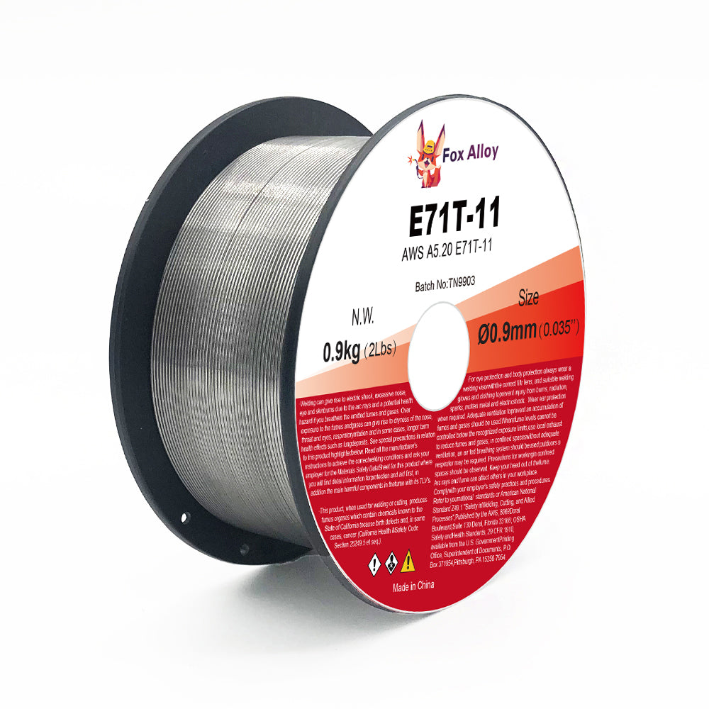 Fox Alloy E71T-11 0.030"/0.035" Flux Core Gasless Mig Wire - 2 Lbs Spool Welding Wire