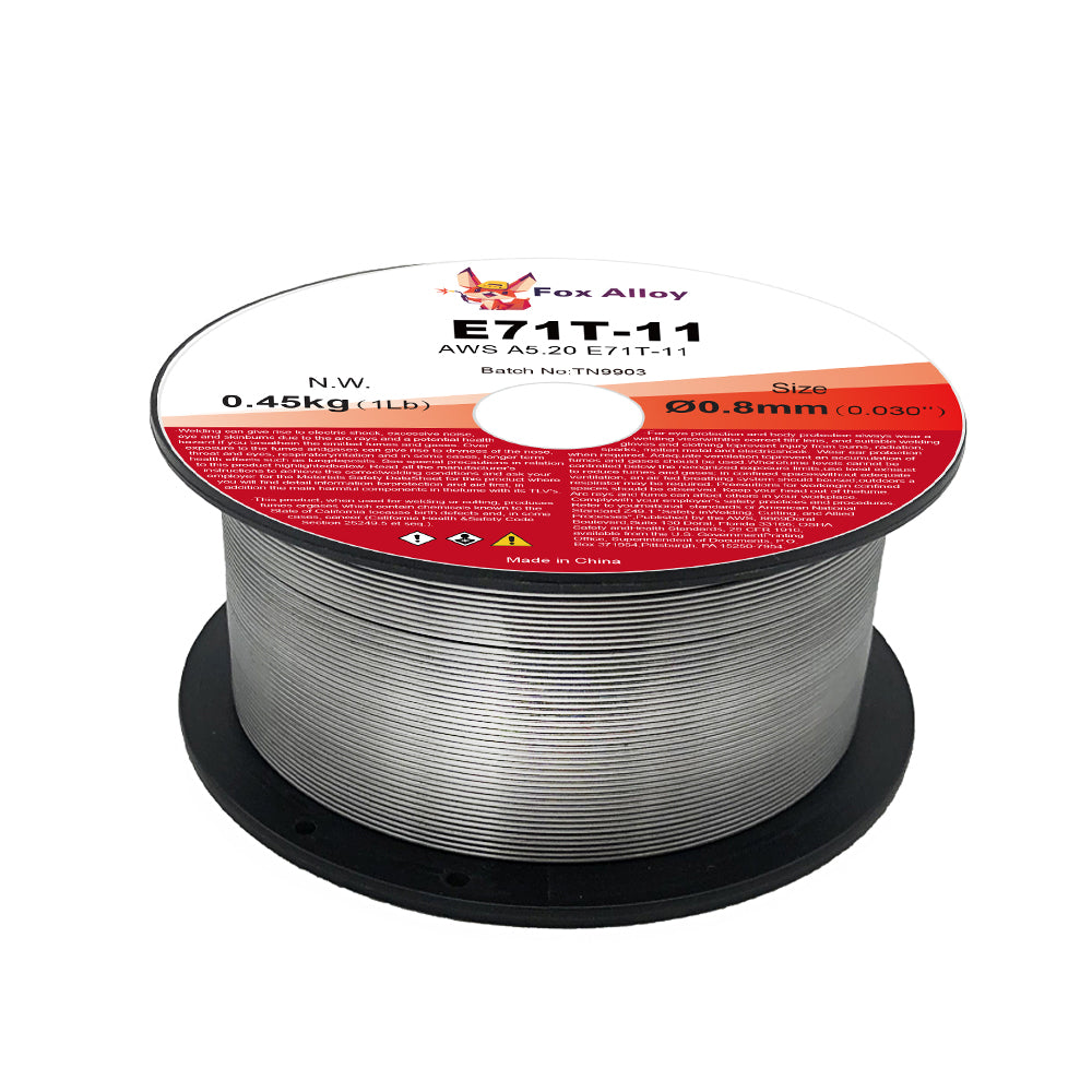 Fox Alloy E71T-11 0.030"/0.035" Flux Core Gasless Mig Wire - 1 Lb Spool Welding Wire