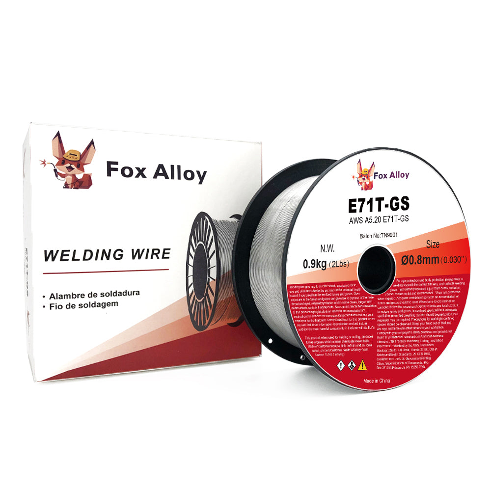Fox Alloy E71T-GS 0.030"/0.035" Flux Core Gasless Mig Wire - 2 Lbs Spool Welding Wire