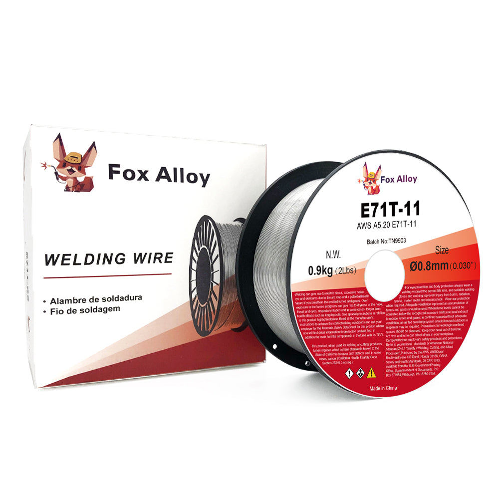 Fox Alloy E71T-11 0.030"/0.035" Flux Core Gasless Mig Wire - 2 Lbs Spool Welding Wire