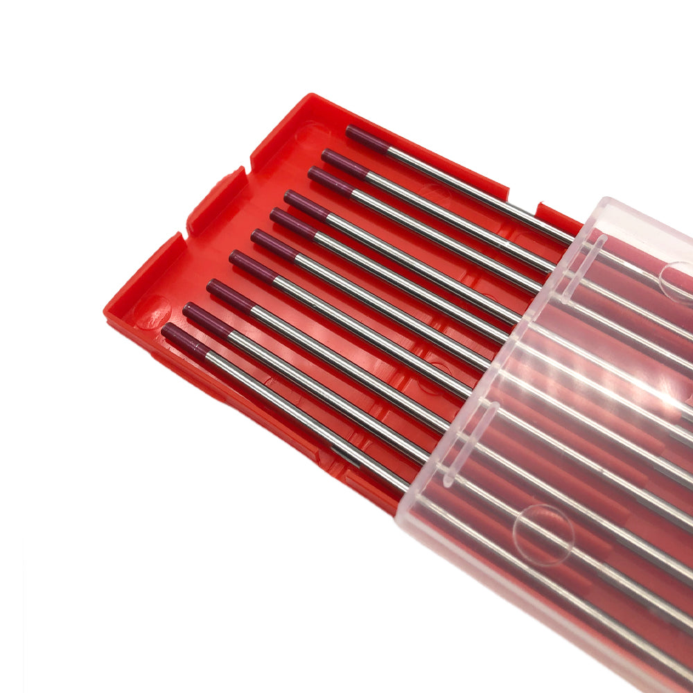 Fox Alloy 10pcs 2.0% Thoriated Red Tungsten Electrodes WT20 TIG Welding Accessories