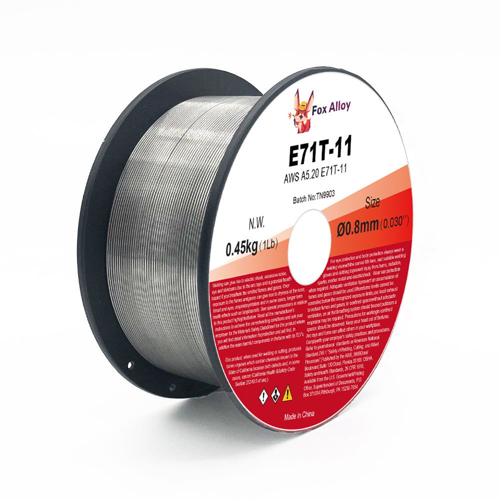 Fox Alloy E71T-11 0.030"/0.035" Flux Core Gasless Mig Wire - 1 Lb Spool Welding Wire