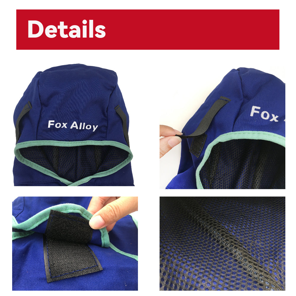 Fox Alloy Blue Canvas Protective Welding Hood