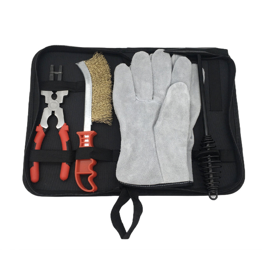 Fox Alloy Welding Tool Kits with Scratch Wire Brush Welding Chipping Hammer Slag Removal Brush Tool Welding Gloves