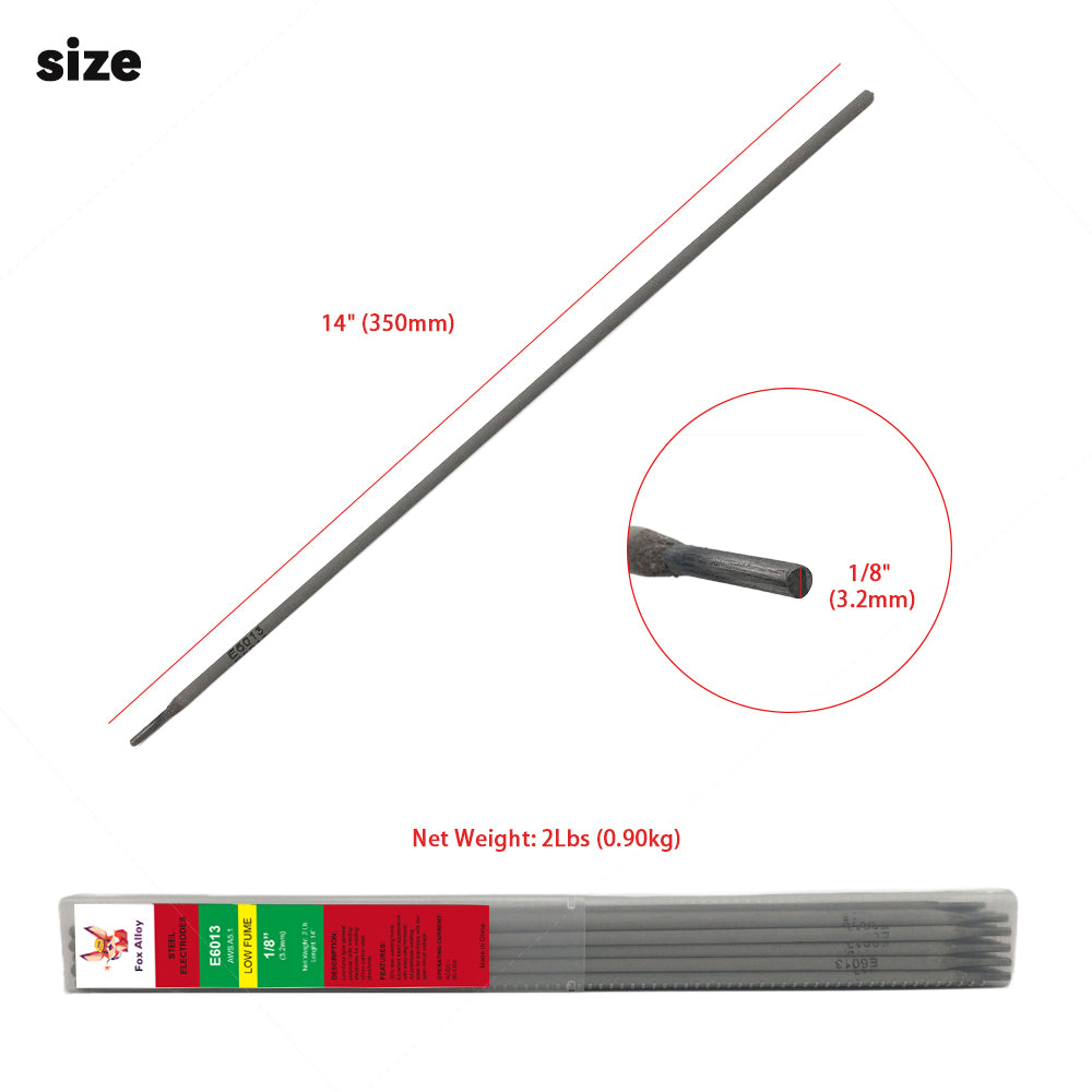 Fox Alloy 14" Carbon Steel Welding Electrode Welding Rod Stick E6013