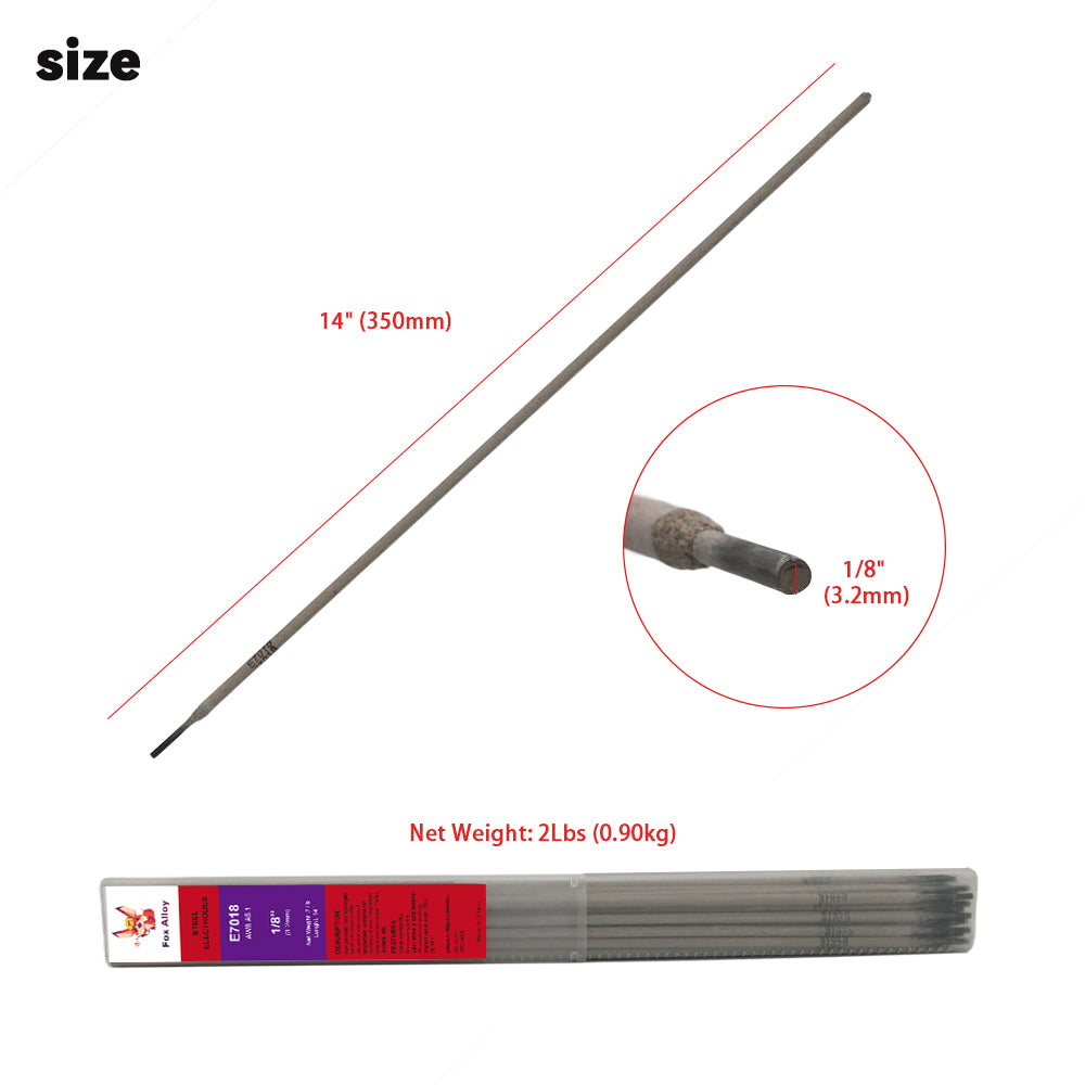 Fox Alloy 14" Carbon Steel Welding Electrode Welding Rod Stick E7018