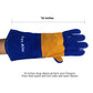 Fox Alloy Leather 16 Inch Long Heat Resistant Blue Stick Welding Gloves