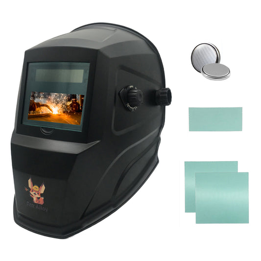 Fox Alloy Auto Darkening True Color Solar Power 4 Arc Sensors Welding Helmet