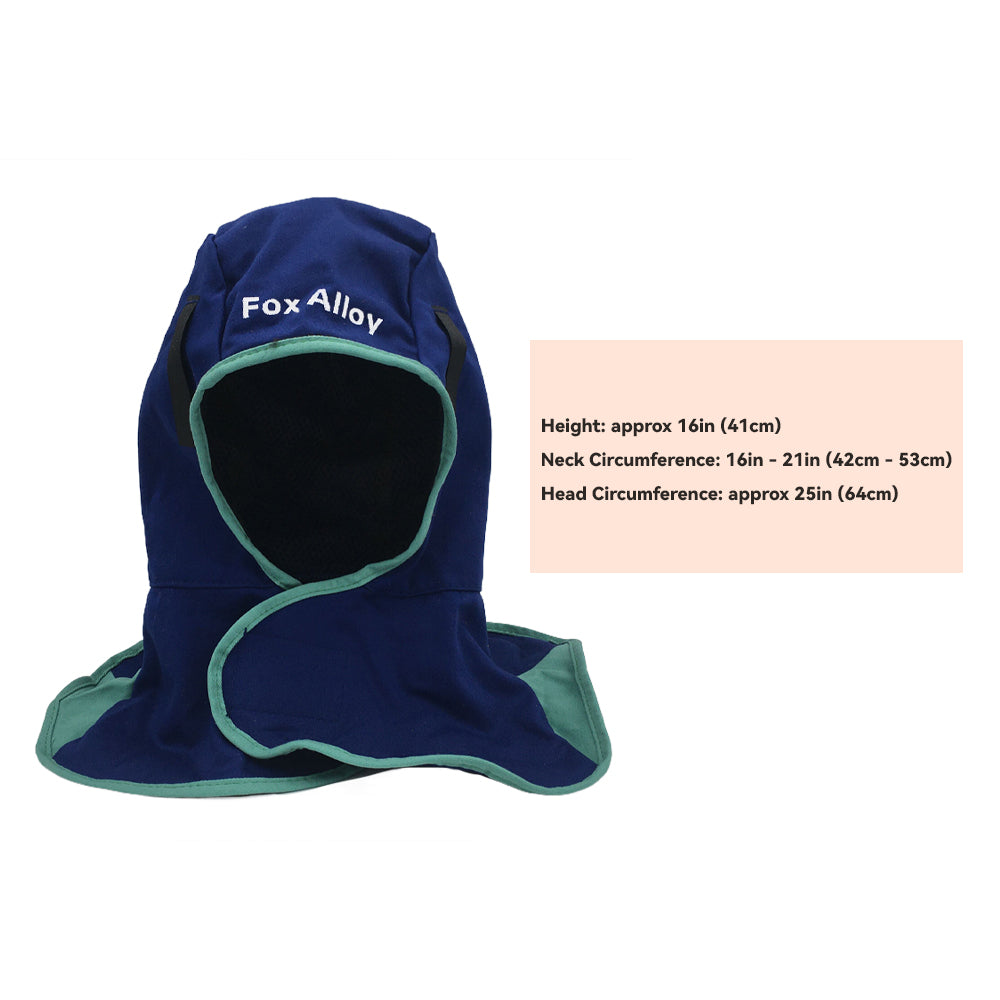 Fox Alloy Blue Canvas Protective Welding Hood